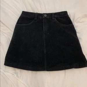 Black brandy Melville corduroy skirt